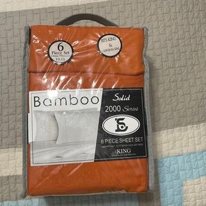 Brand New Bamboo 6pc sheet set burnt orange